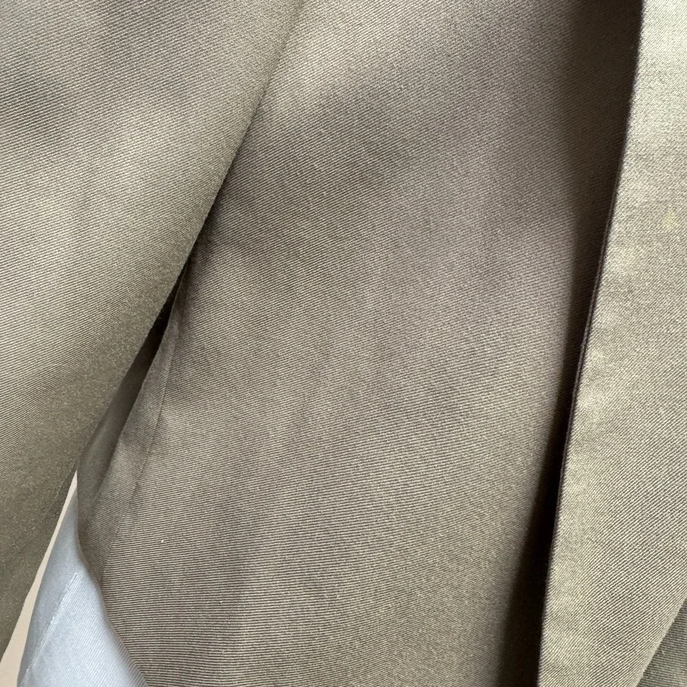ZARA Cropped Lapel Blazer Taupe Brown Tailored Blazer Open Front Womens Academia - Picture 7 of 16
